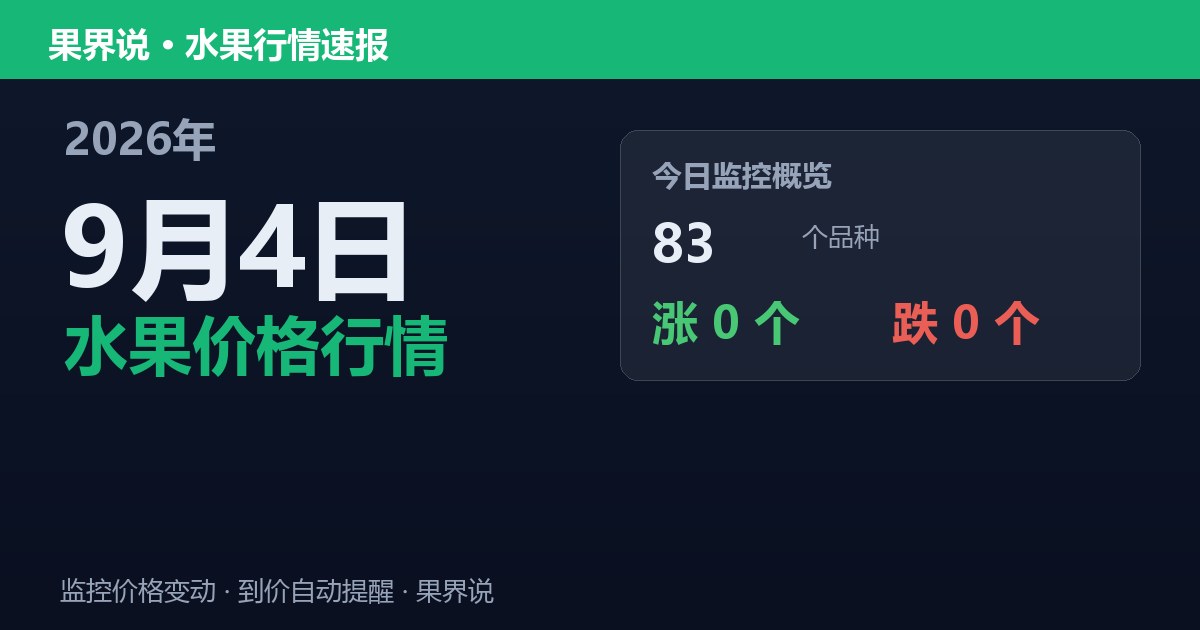 新发地水果价格行情（9月4日）