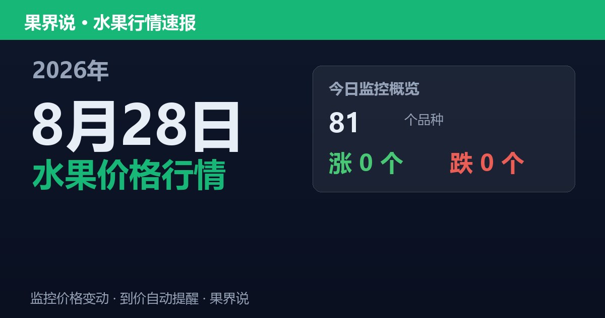 新发地水果价格行情（8月28日）