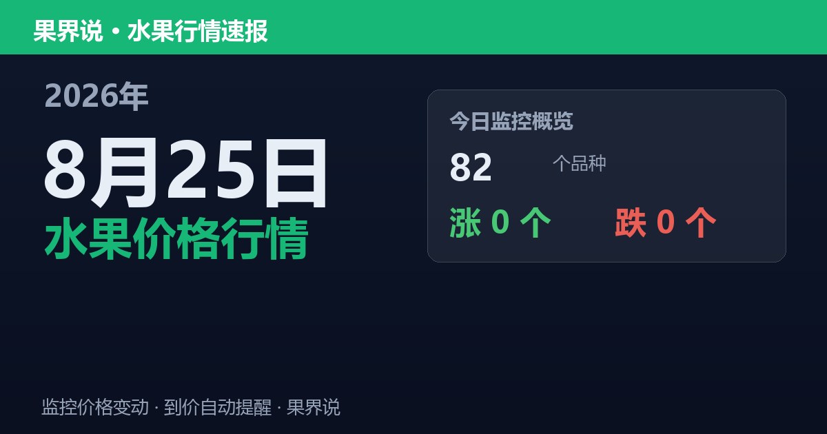 新发地水果价格行情（8月25日）