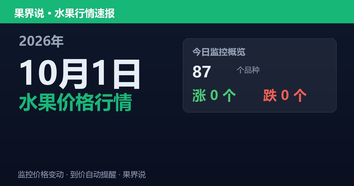 新发地水果价格行情（10月1日）