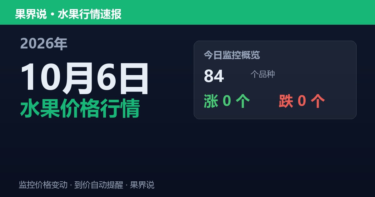 新发地水果价格行情（10月6日）