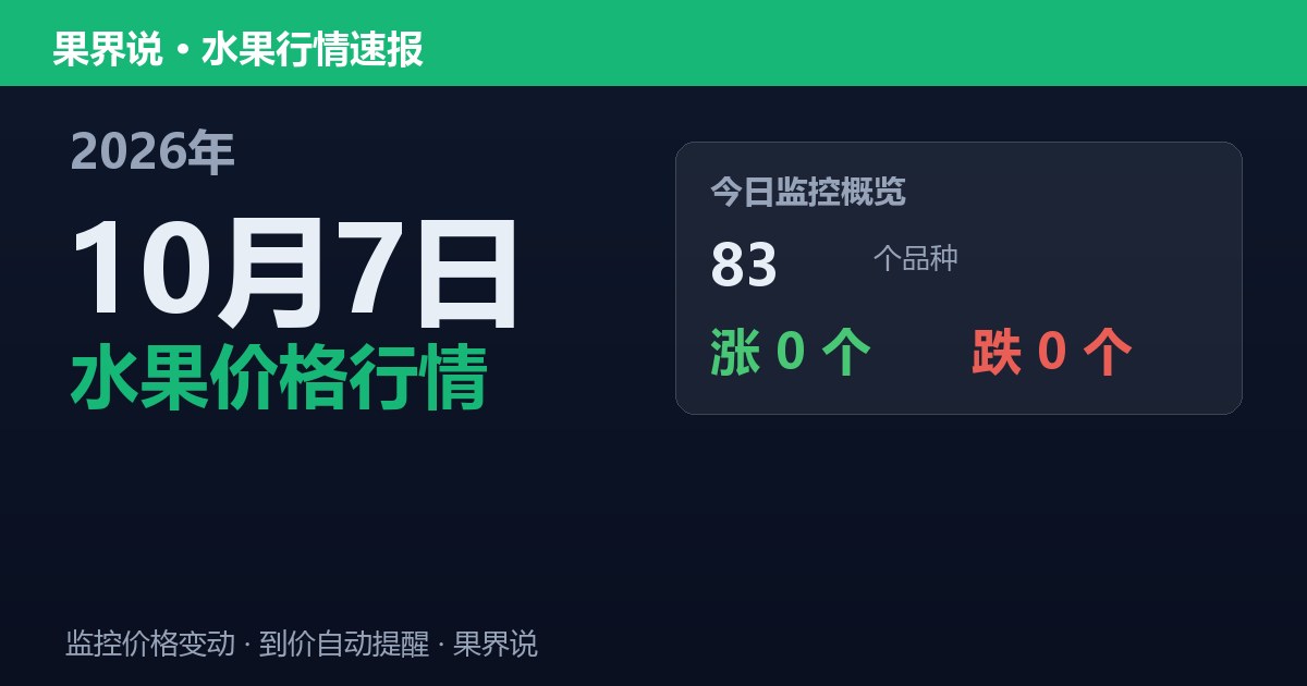 新发地水果价格行情（10月7日）